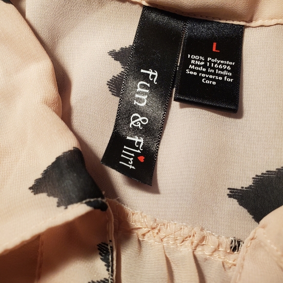 Fun & Flirt High-Low Sheer Peach Blouse - Picture 5 of 12